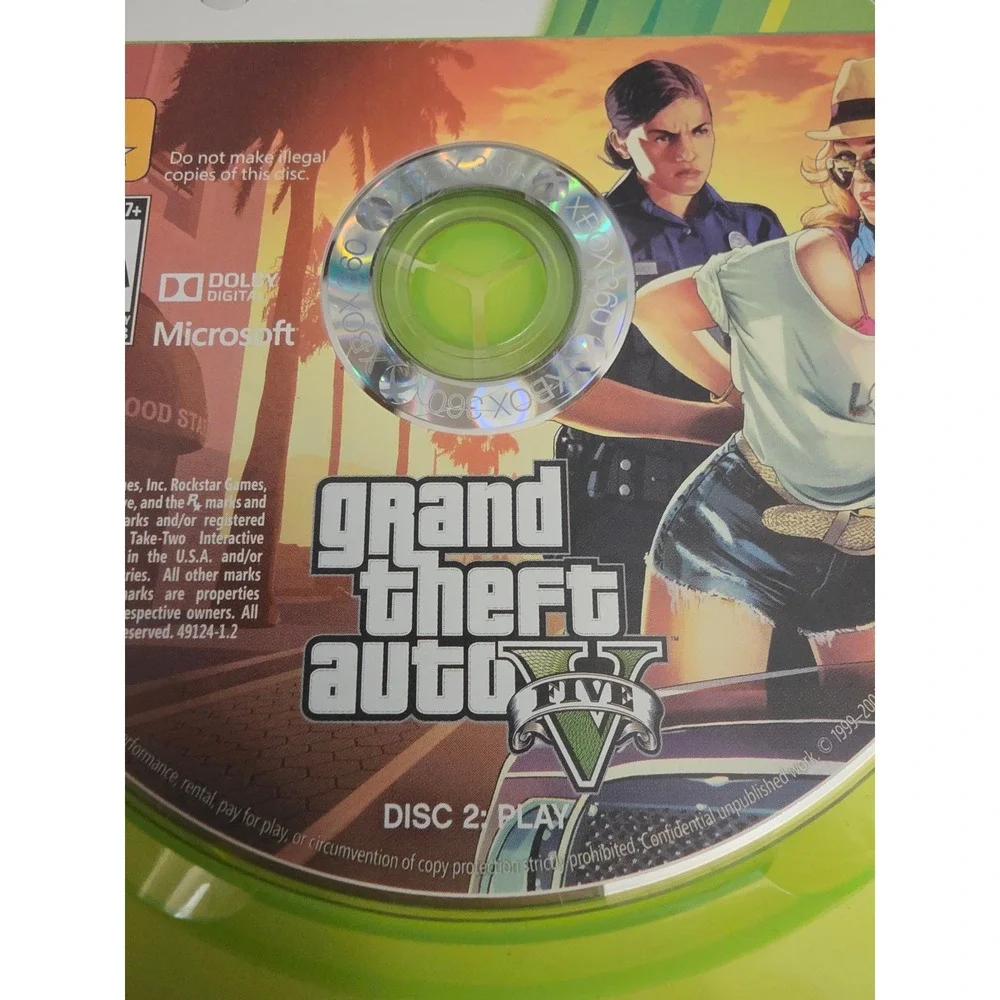 Rockstar Grand Theft Auto V Xbox 360 NTSC Used Box Damage Tested Working